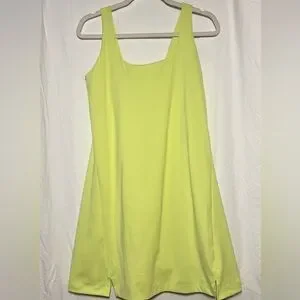 Old Navy | Dresses | Old Navy Tennis Dress Sz M Neon Yellow Full Lining Bra  And Shorts With Pockets | Poshmark